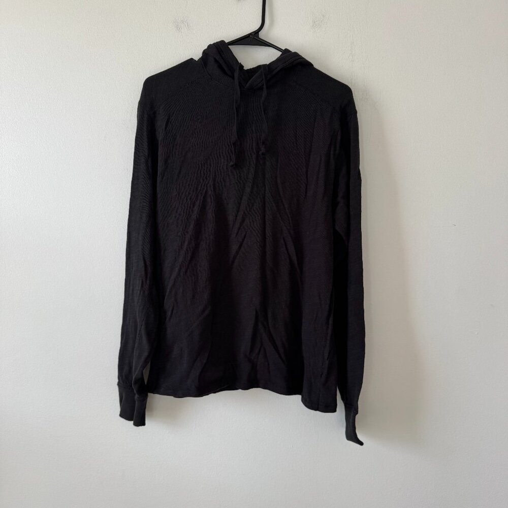 Rag & Bone Men's Flame Cotton Black Hoodie